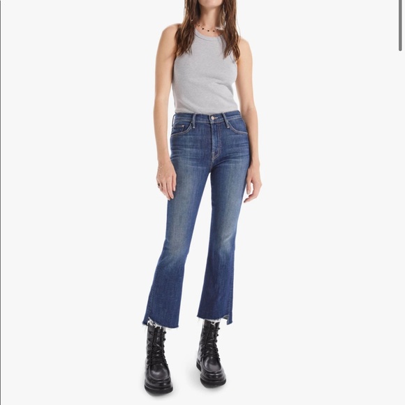 NWT MOTHER JEANS THE INSIDER CROP STEP FRAY GIRL CRUSH - Picture 5 of 10